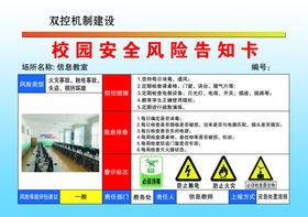 校园安全风险告知卡