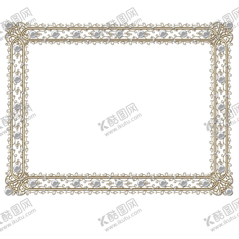 编号：91253710202310146504【酷图网】源文件下载-欧式复古花纹边框