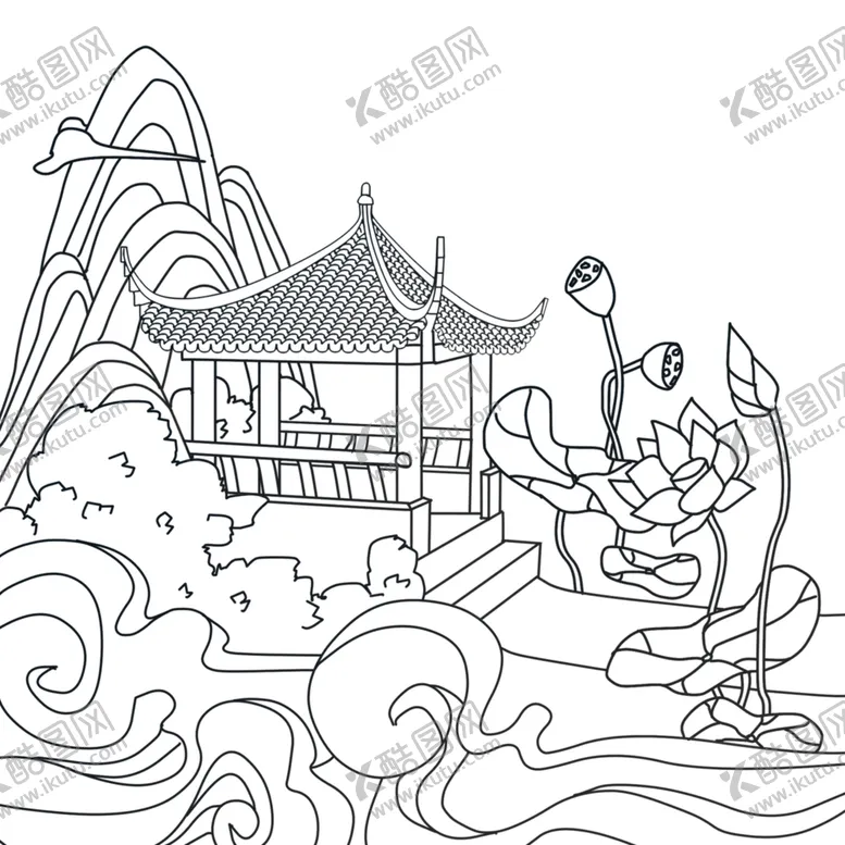 编号：87249104161723081821【酷图网】源文件下载-国潮装饰纹理元素