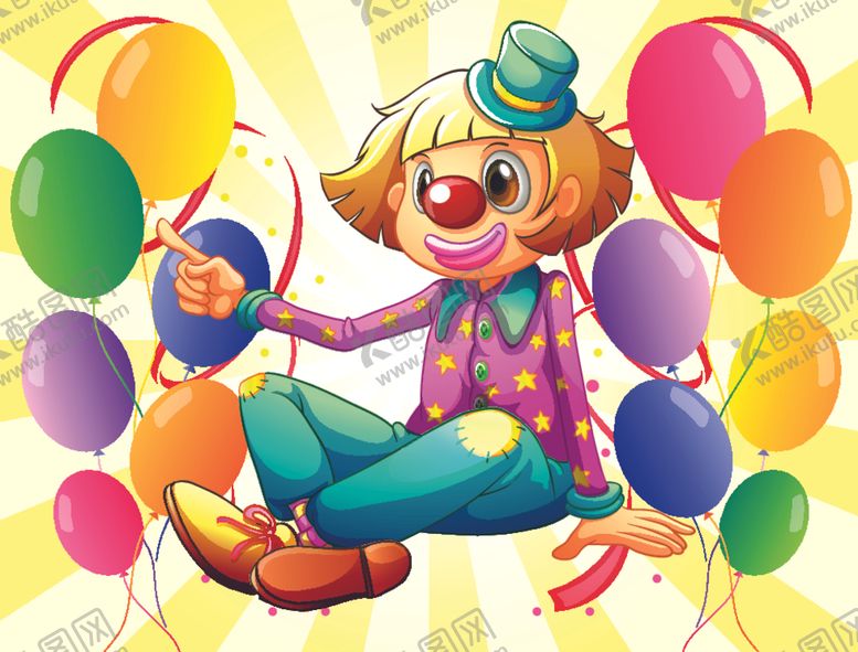 编号：21149609281110045901【酷图网】源文件下载-卡通马戏小丑