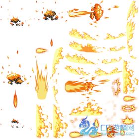 火焰素材红色logo光