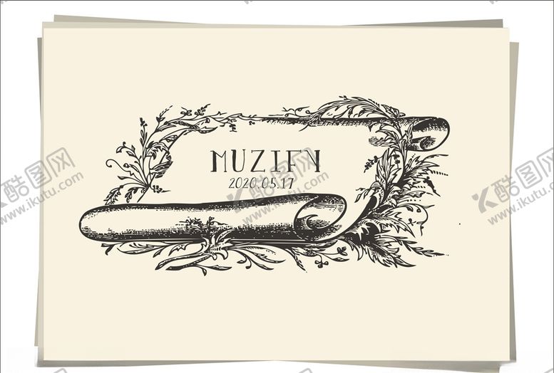 编号：64261110300053349426【酷图网】源文件下载-画卷花纹边框设计