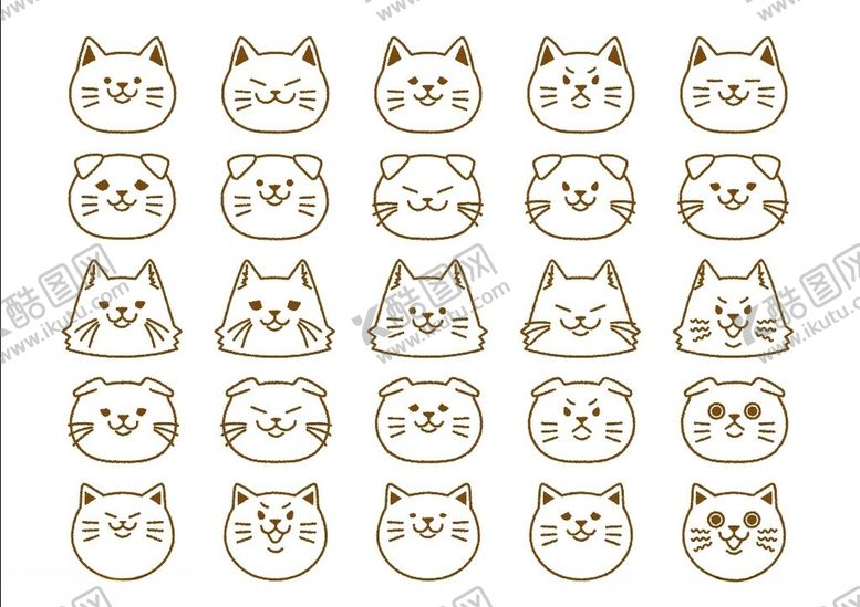 编号：25968606291728411663【酷图网】源文件下载-卡通可爱猫咪表情