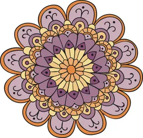 彩色复古花纹