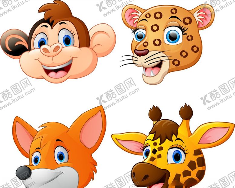 编号：63412810070954398113【酷图网】源文件下载-卡通动物头像