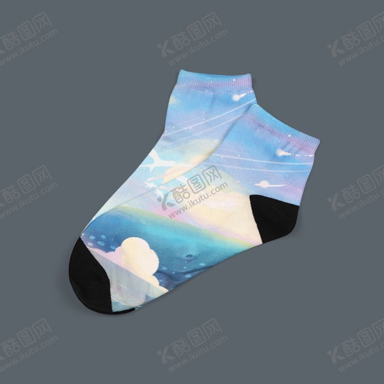 编号：96586710041512303674【酷图网】源文件下载-原创场景一双袜子样机