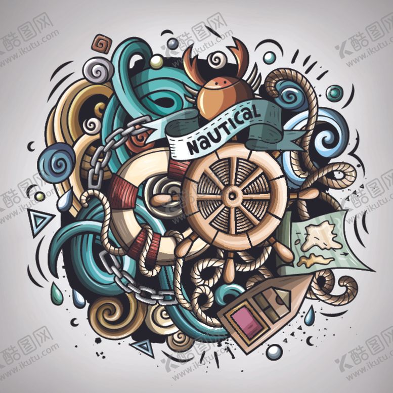 编号：32540609302224207523【酷图网】源文件下载-海洋主题背景图案