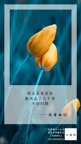 鲜花语录手机海报