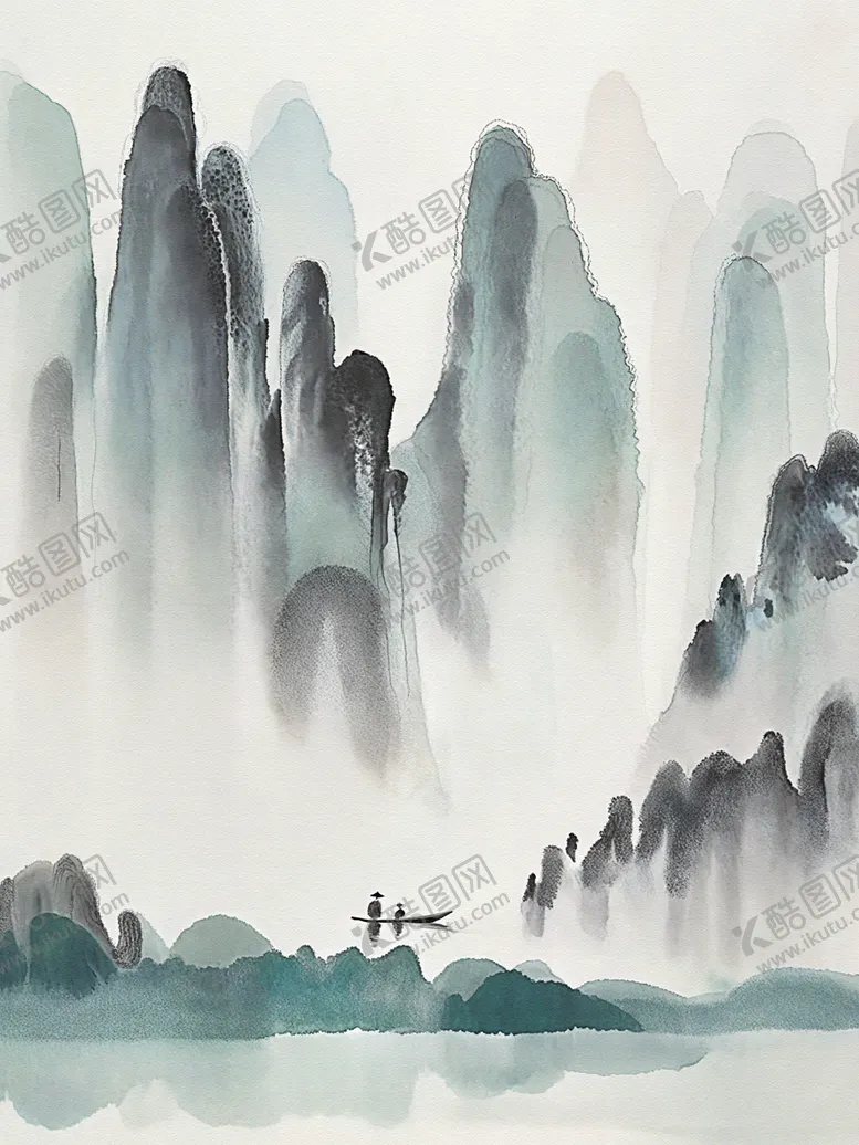 编号：54270302191010592569【酷图网】源文件下载-水墨意境山水