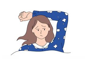 病床上的女患者