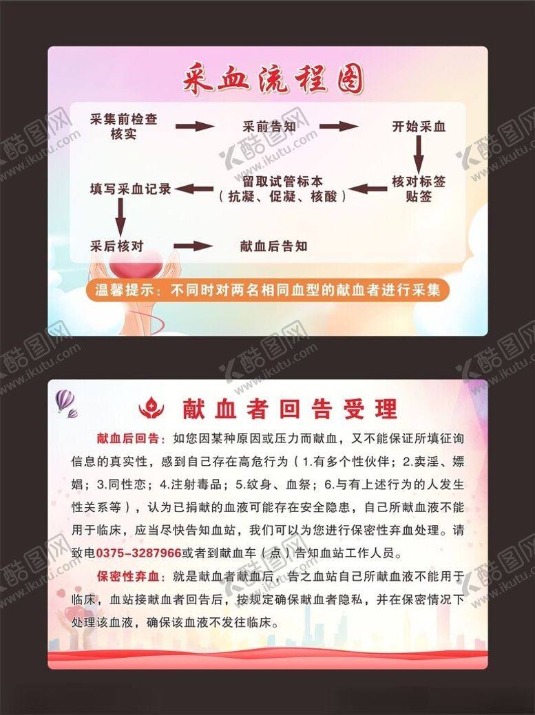 编号：31300104151307086731【酷图网】源文件下载-采血流程图
