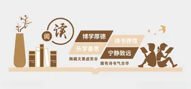 阅读文化墙图书室宣传小学图书室
