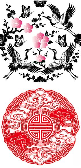 传统中式花鸟与吉祥图案