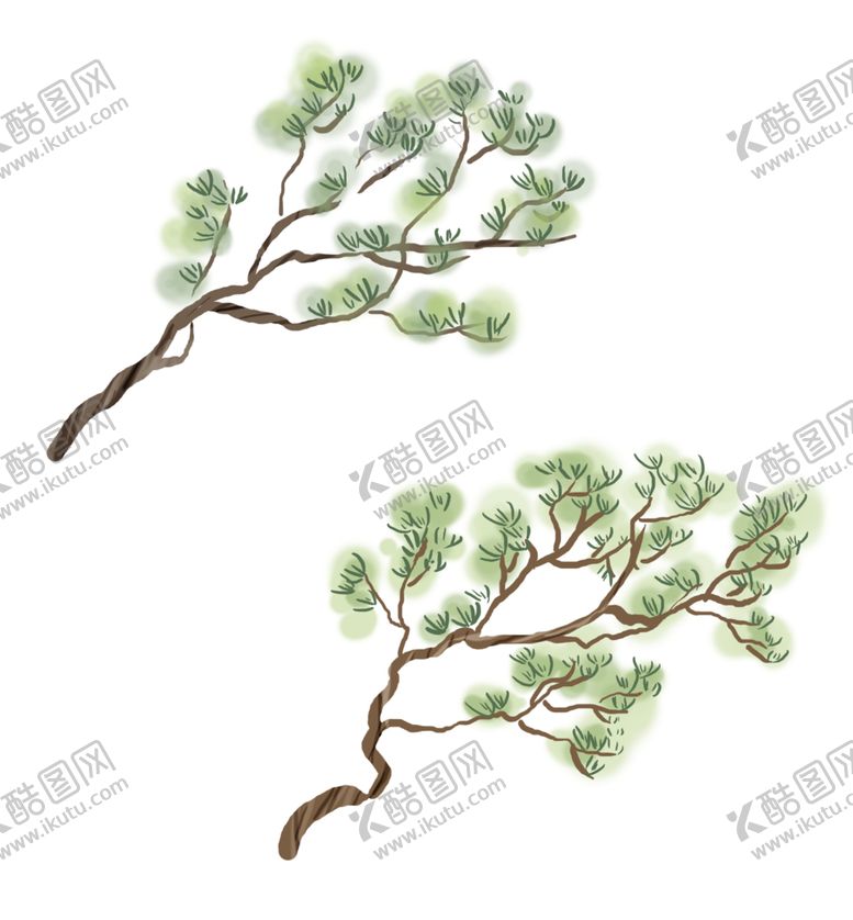 编号：28973106290642386640【酷图网】源文件下载-水墨中国风迎客松