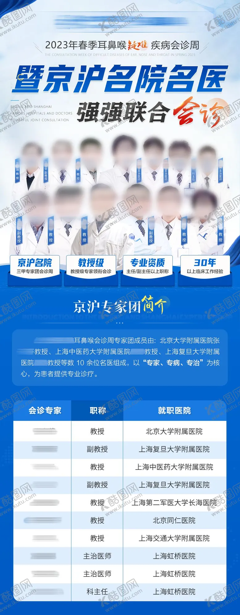 编号：18575911202110552814【酷图网】源文件下载-医疗专家团会诊海报