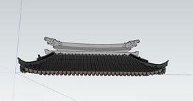 屋檐古典飞檐中式草图大师模型