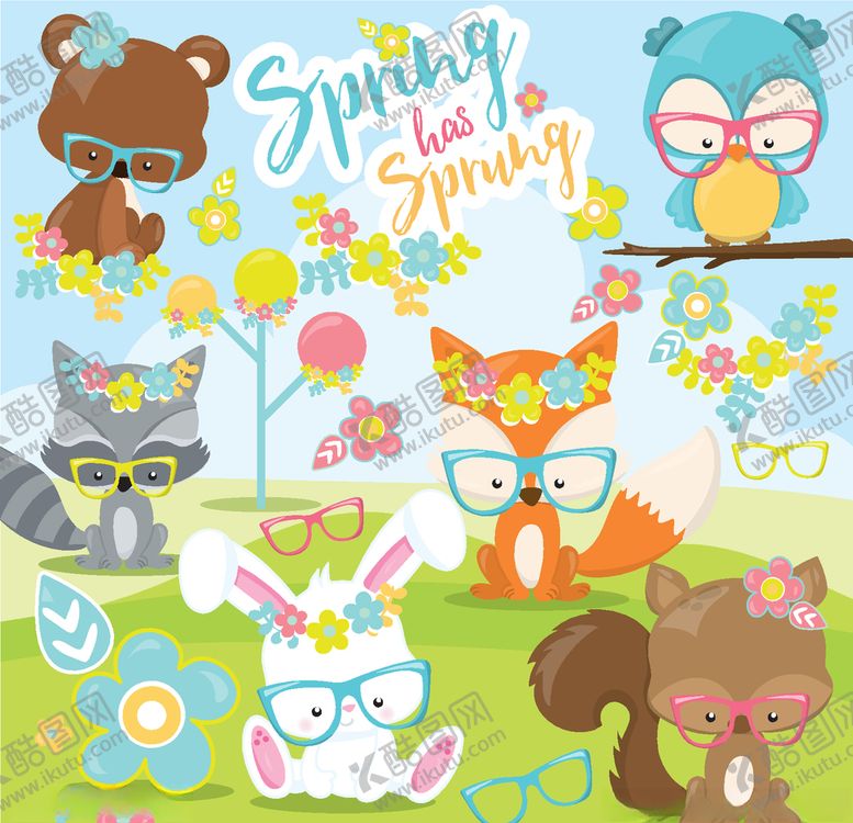 编号：17648806191119595571【酷图网】源文件下载-可爱小动物