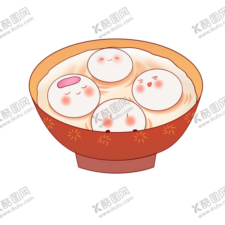 编号：49421701170742072850【酷图网】源文件下载-元宵节吃汤圆元宵可爱卡通