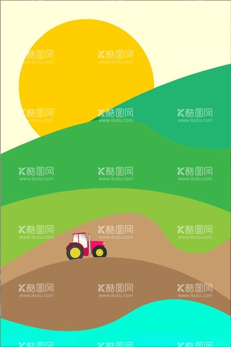 编号：15186602160804127358【酷图网】源文件下载-拖拉机农业景观