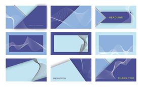 大牌蓝色花卉几何图案