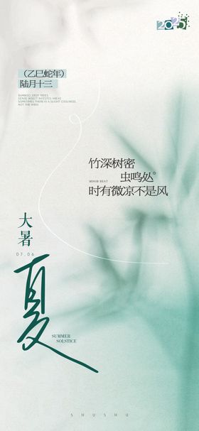 唯美大暑海报