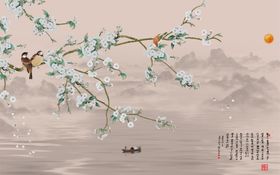 山水画水墨山水画意境山水画