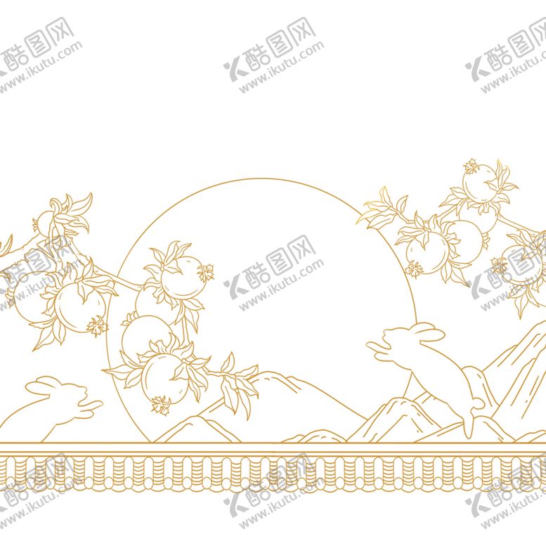 编号：81810402231424307716【酷图网】源文件下载-中秋线稿