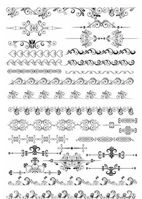 欧式花纹条纹纹理