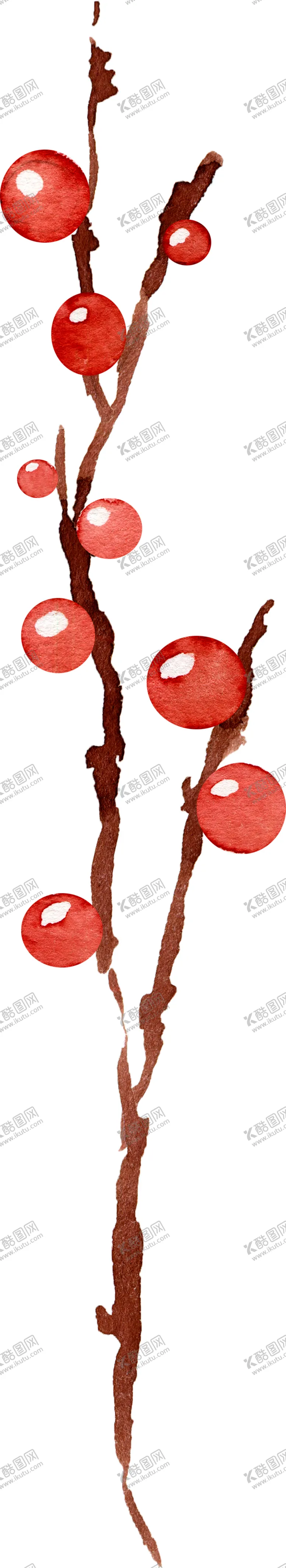 编号：12227501290753424143【酷图网】源文件下载-圣诞水彩装饰 