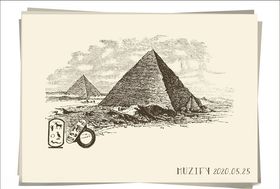 吉萨大金字塔手绘稿