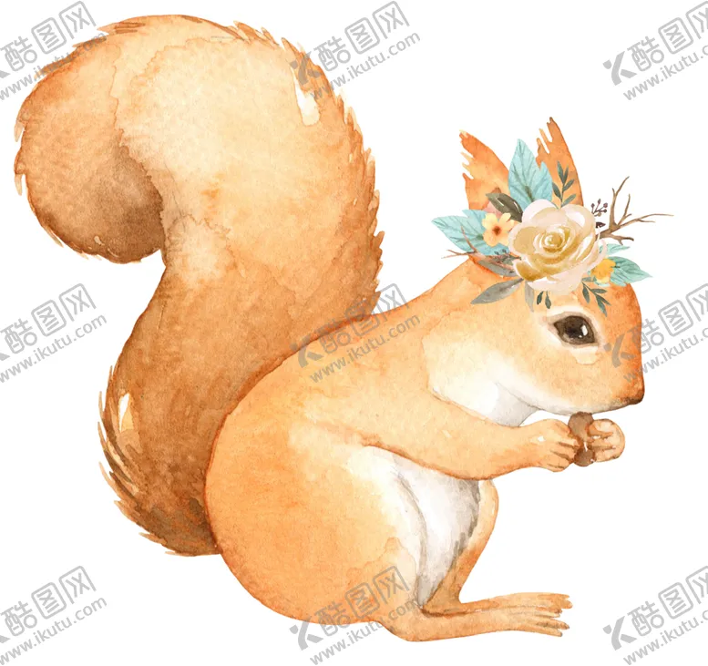 编号：15920307012323463714【酷图网】源文件下载-松鼠清新插画卡通海报素材