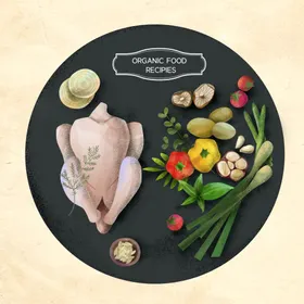 手绘美食海报