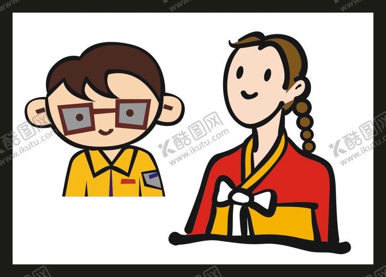 编号：37814101261604372358【酷图网】源文件下载-手绘卡通人物 