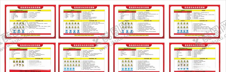 编号：24390504200148117901【酷图网】源文件下载-机械厂危险源风险告知卡图片