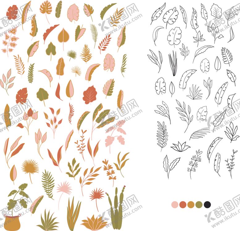 编号：26740810281410522822【酷图网】源文件下载-手绘植物