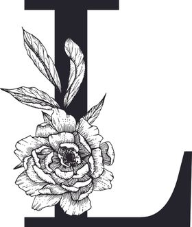 花卉装饰字母字母L
