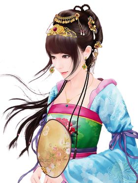 古装帅哥美女插画图片 