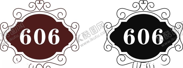 编号：25847710120032103565【酷图网】源文件下载-花边门牌门牌号