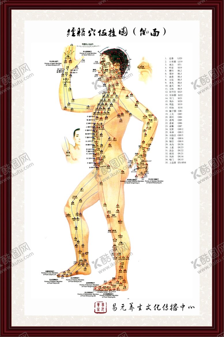编号：29357904160147576772【酷图网】源文件下载-中医经络高清挂图（侧面）