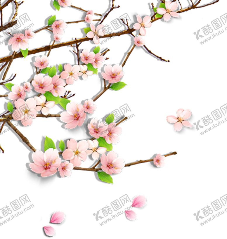 编号：73028802131100204160【酷图网】源文件下载-手绘粉色樱花免扣素材图片 