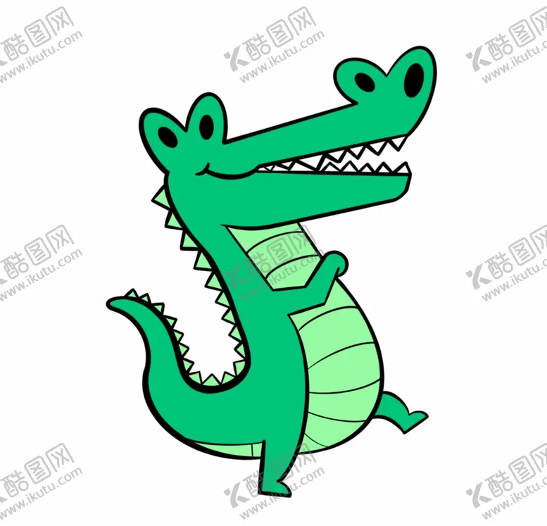编号：63577503071954069489【酷图网】源文件下载-卡通鳄鱼插画