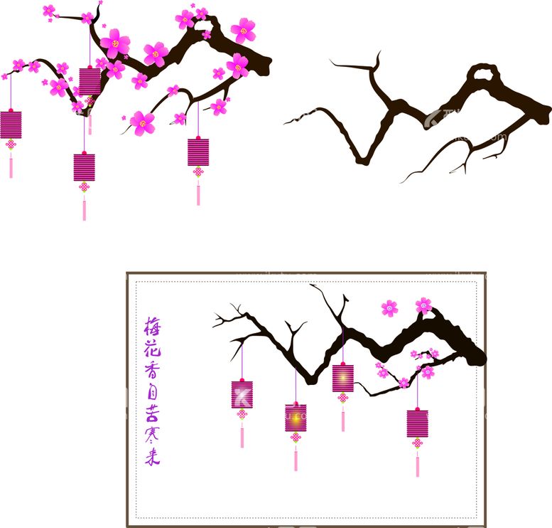 编号：71236009160931086198【酷图网】源文件下载-矢量梅花