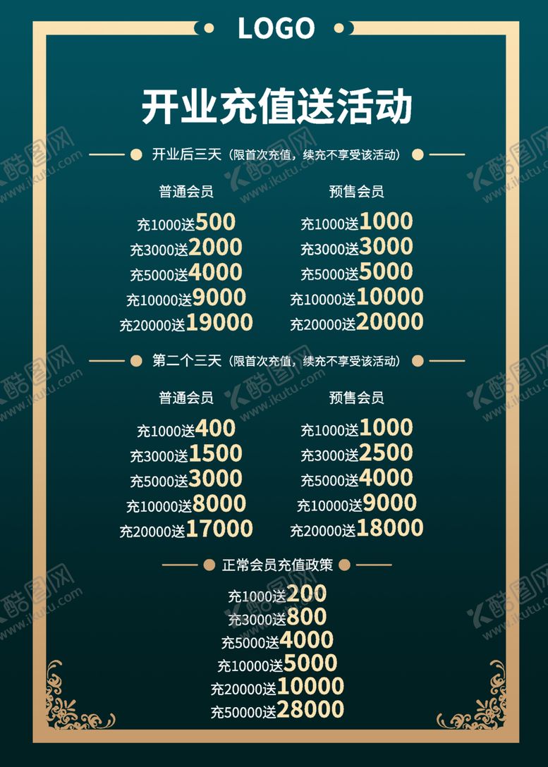 编号：39344710262156008466【酷图网】源文件下载-美容院充值送