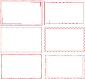 红色中国风边框元素