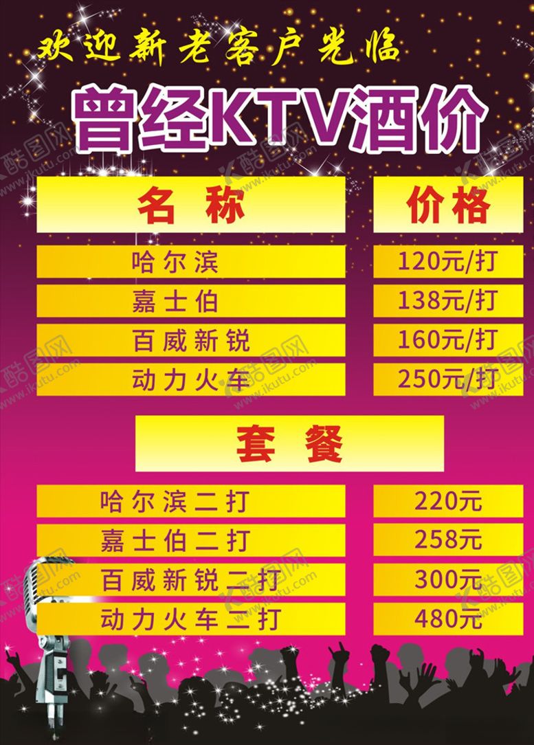 编号：64815807071208366548【酷图网】源文件下载-KTV酒价