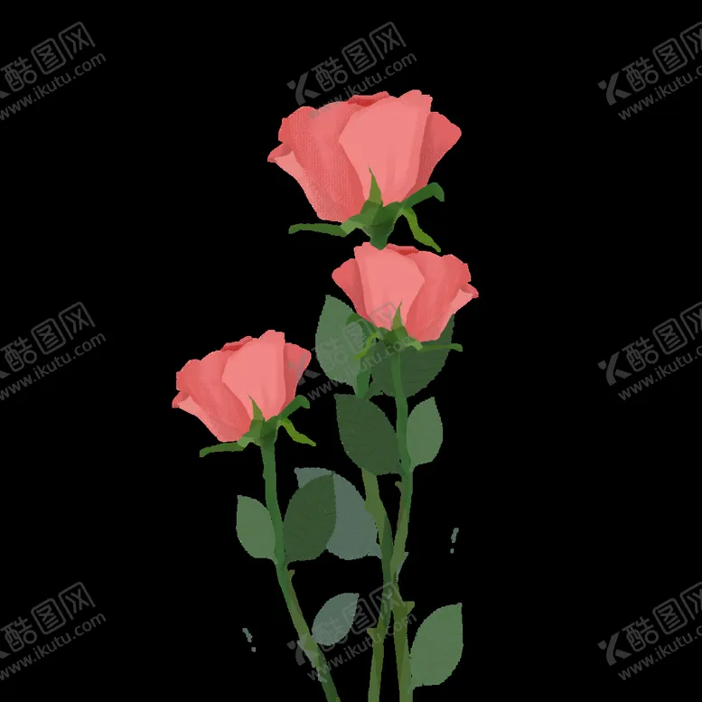 编号：67001410152327528159【酷图网】源文件下载-女神节粉色玫瑰花