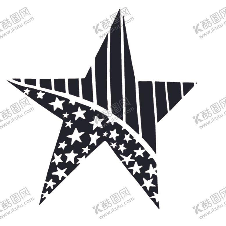 编号：63883109180458523046【酷图网】源文件下载-黑色创意五角星图案