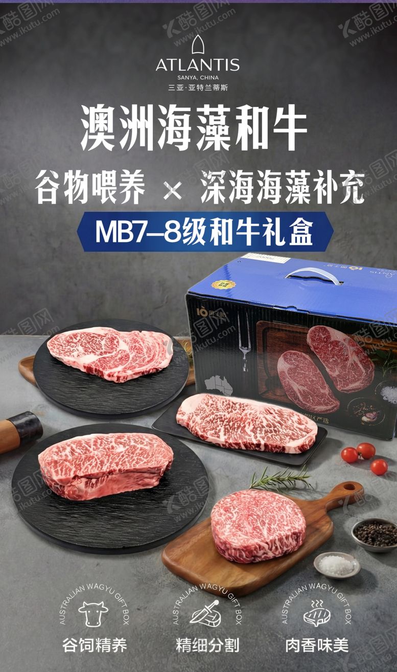 编号：95543104032022399829【酷图网】源文件下载-澳洲新鲜牛肉套餐展示