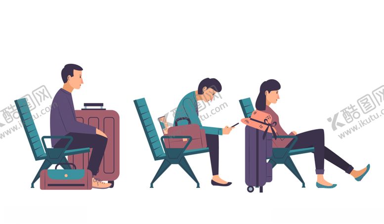 编号：32783109261206428795【酷图网】源文件下载-候车室人物