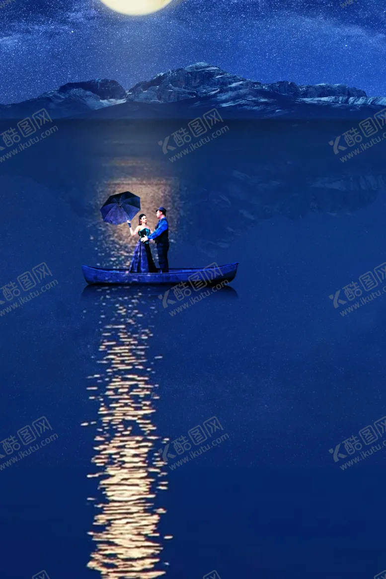 编号：98814004052355073980【酷图网】源文件下载-唯美月亮背景